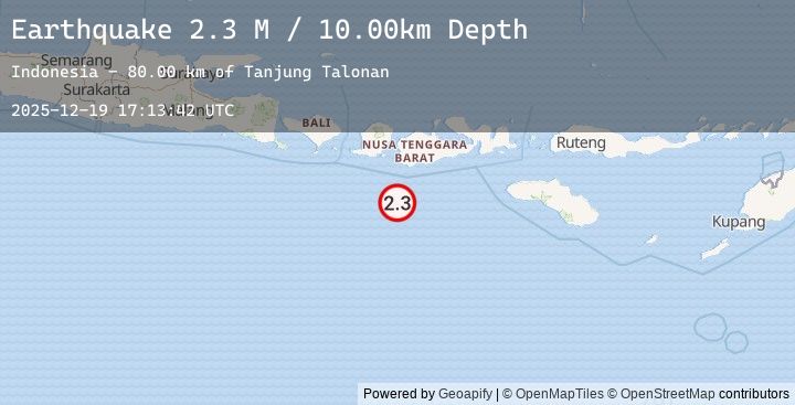 Map of Sumbawa Region, Indonesia