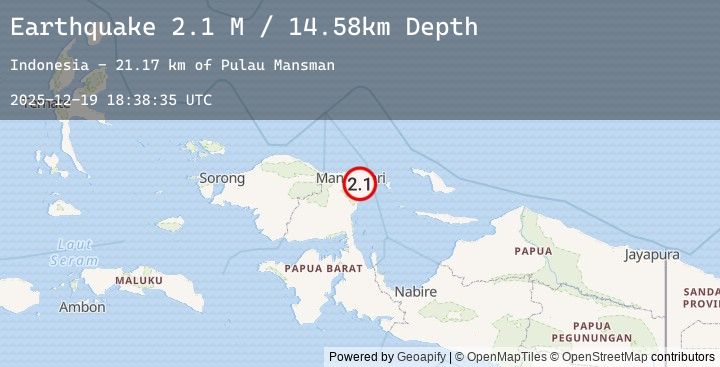 Map of West Papua Region, Indonesia
