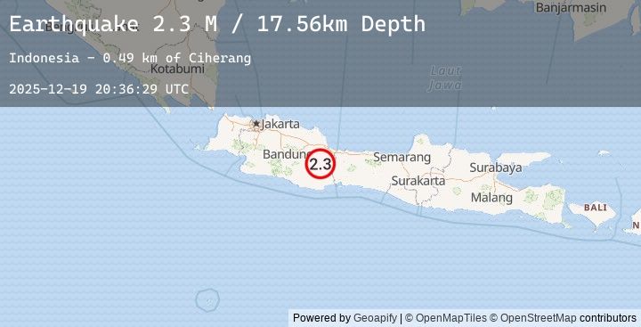 Map of Java, Indonesia