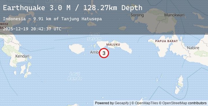 Map of Seram, Indonesia
