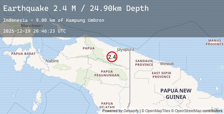 Map of West Papua, Indonesia