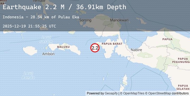 Map of West Papua Region, Indonesia