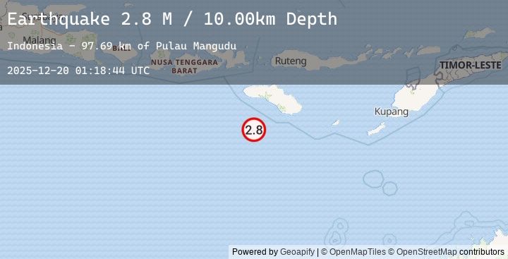 Map of Sumba Region, Indonesia