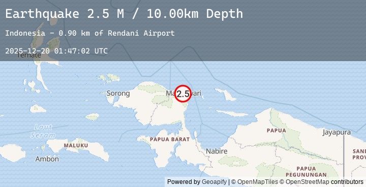 Map of West Papua Region, Indonesia