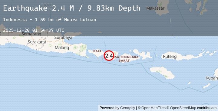 Map of Sumbawa Region, Indonesia