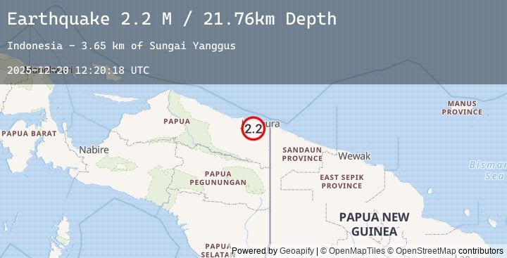 Map of Near North Coast of West Papua