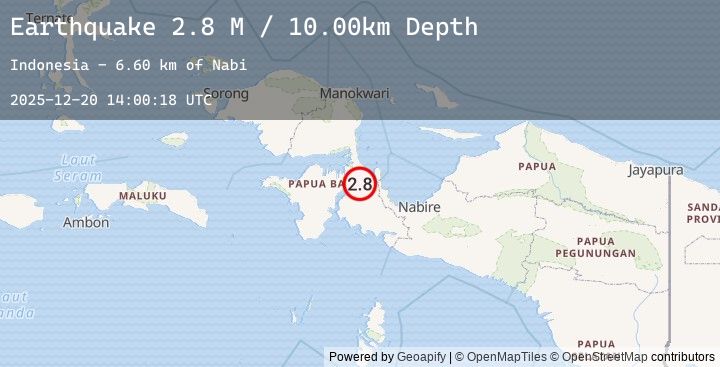 Map of West Papua Region, Indonesia