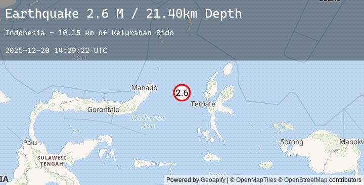 Map of Northern Molucca Sea