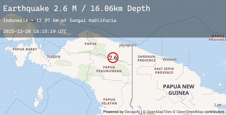 Map of West Papua, Indonesia