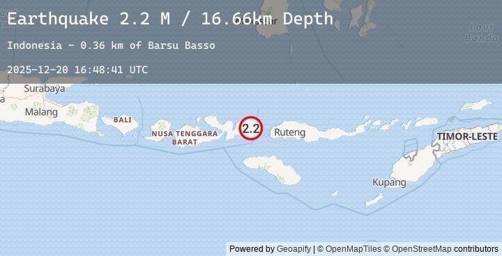 Map of Flores Region, Indonesia