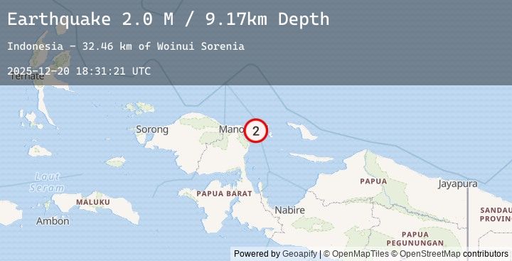 Map of West Papua Region, Indonesia