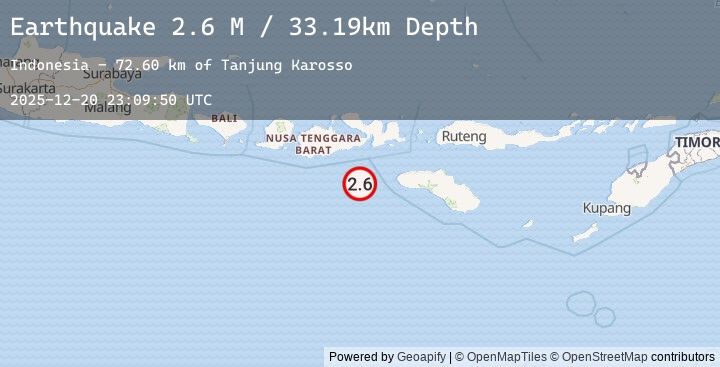 Map of Sumbawa Region, Indonesia