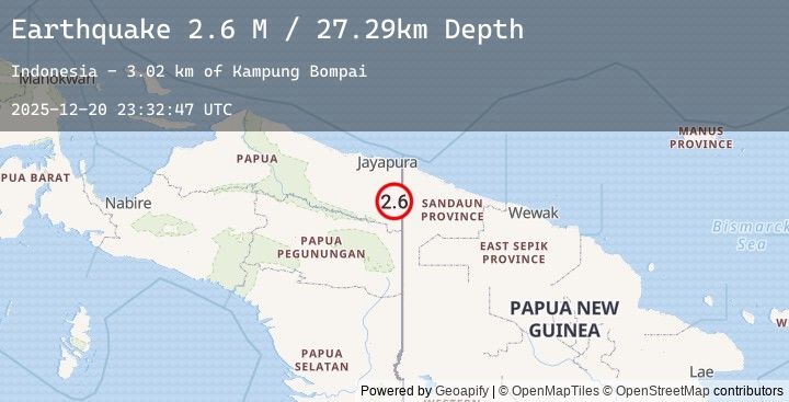 Map of West Papua, Indonesia