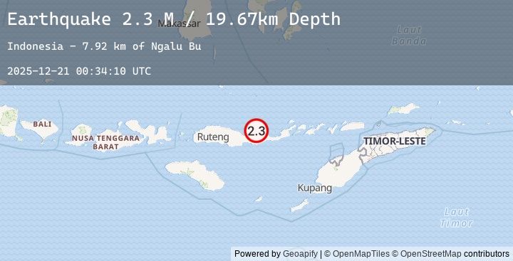 Map of Flores Region, Indonesia