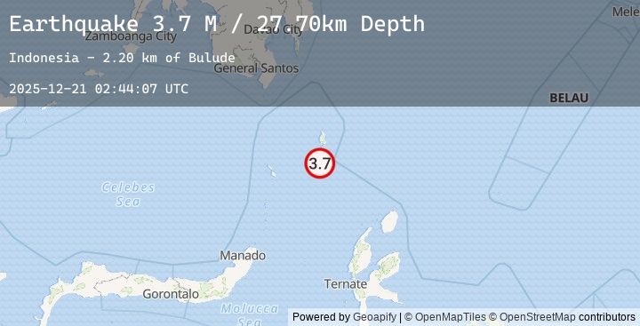 Map of Talaud Islands, Indonesia