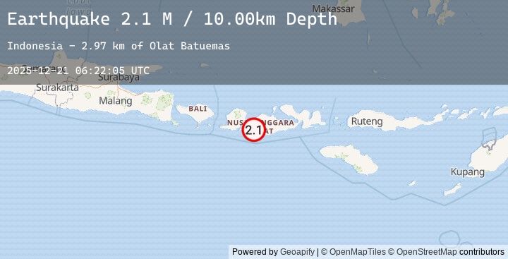 Map of Sumbawa Region, Indonesia