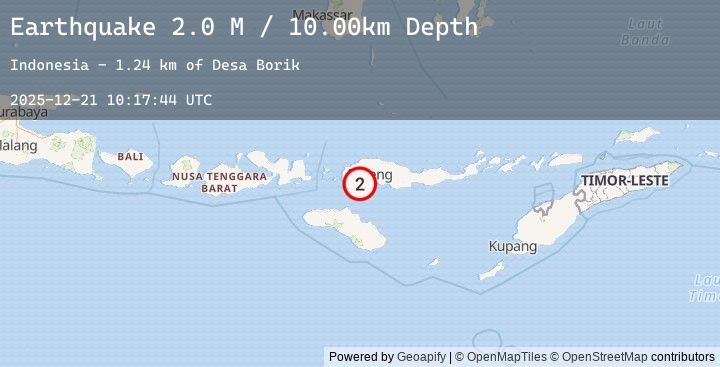 Map of Flores Region, Indonesia
