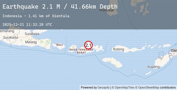 Map of Sumbawa Region, Indonesia