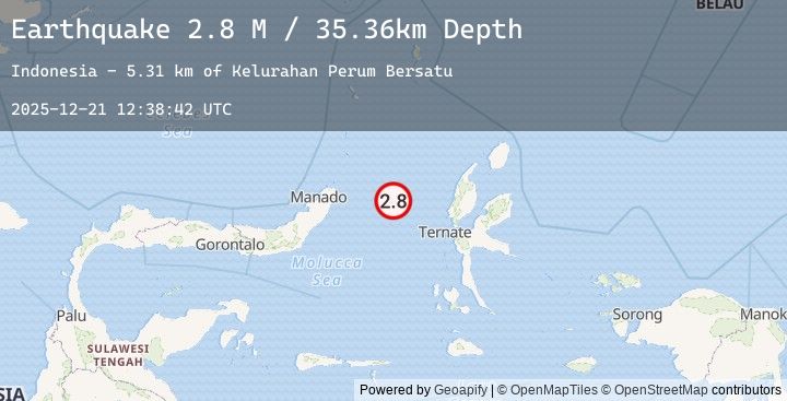 Map of Northern Molucca Sea