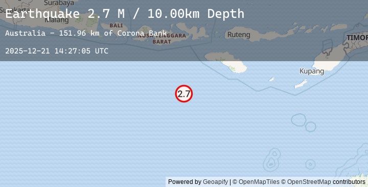 Map of South of Sumbawa, Indonesia