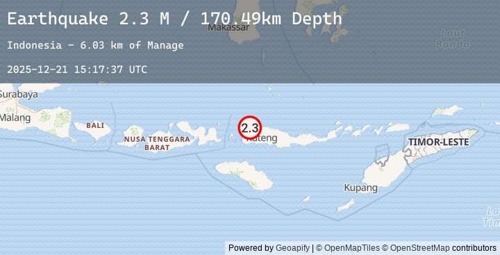 Map of Flores Region, Indonesia