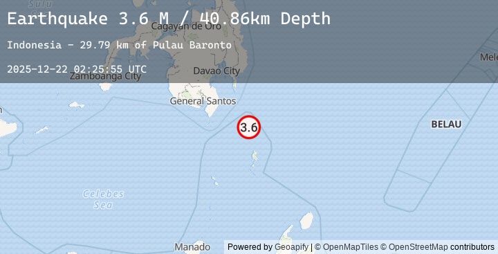 Map of Mindanao, Philippines