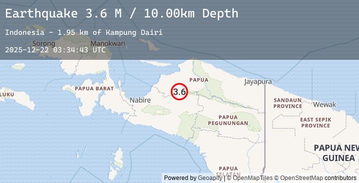Map of West Papua, Indonesia