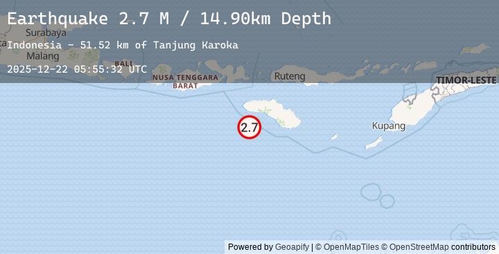 Map of Sumba Region, Indonesia