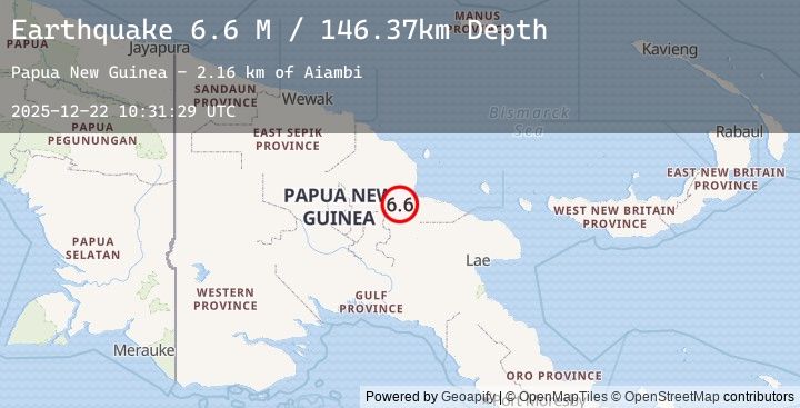 Map of Papua New Guinea Region