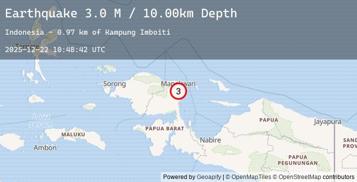 Map of West Papua Region, Indonesia