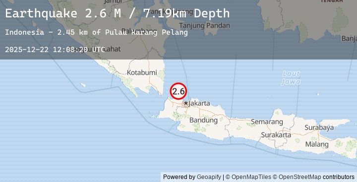 Map of Java, Indonesia