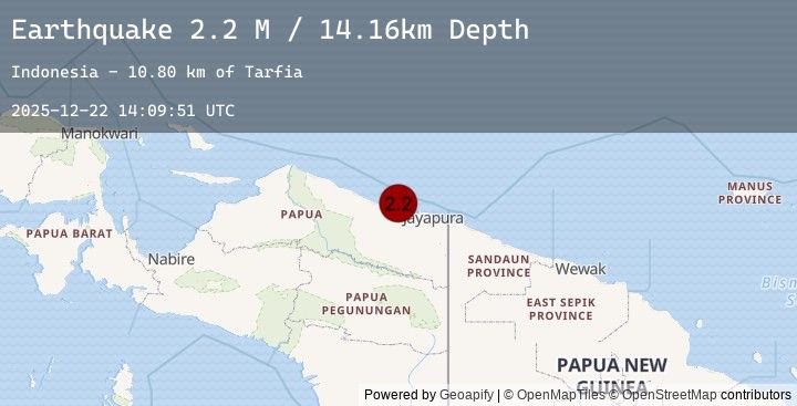 Map of Near North Coast of West Papua