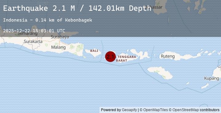Map of Sumbawa Region, Indonesia