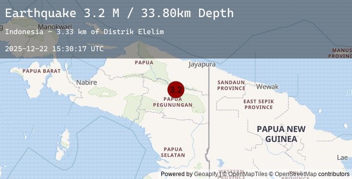 Map of West Papua, Indonesia