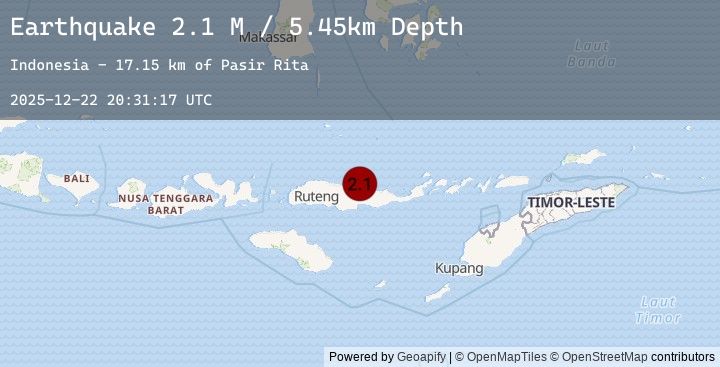 Map of Flores Region, Indonesia