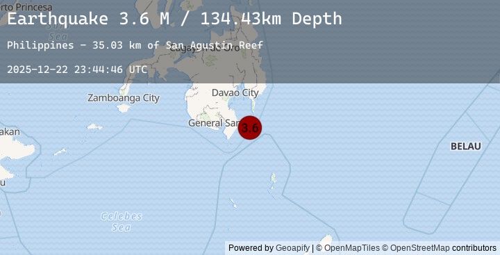 Map of Mindanao, Philippines