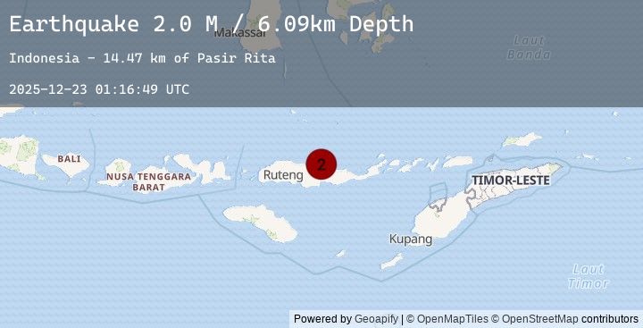 Map of Flores Region, Indonesia