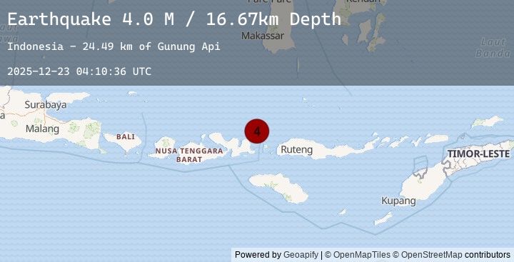 Map of Flores Region, Indonesia
