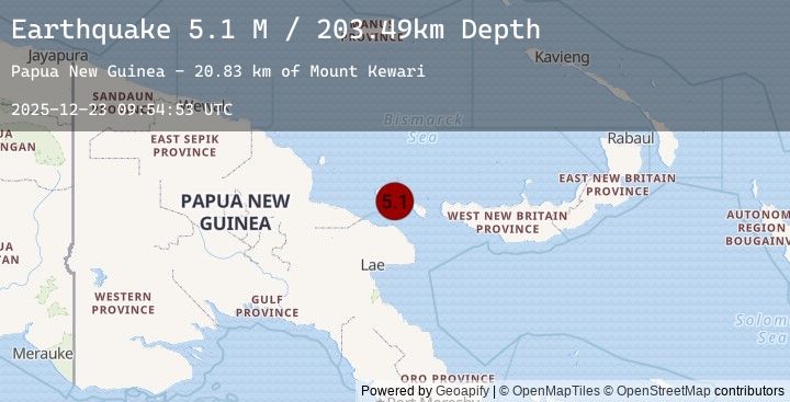 Map of Papua New Guinea Region
