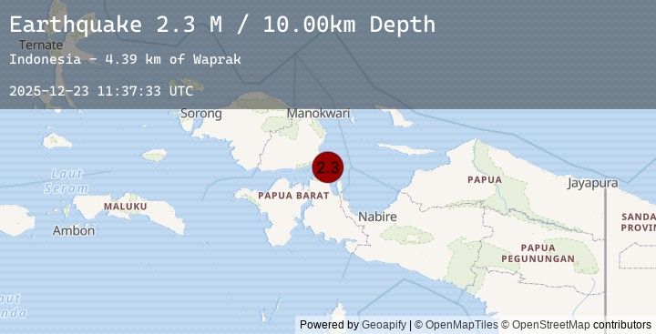 Map of West Papua Region, Indonesia