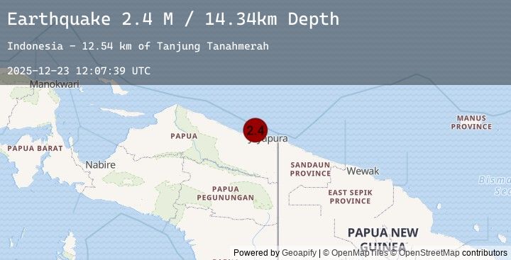 Map of Near North Coast of West Papua