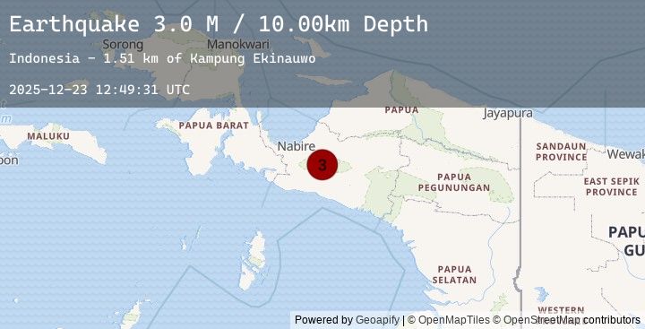 Map of West Papua, Indonesia