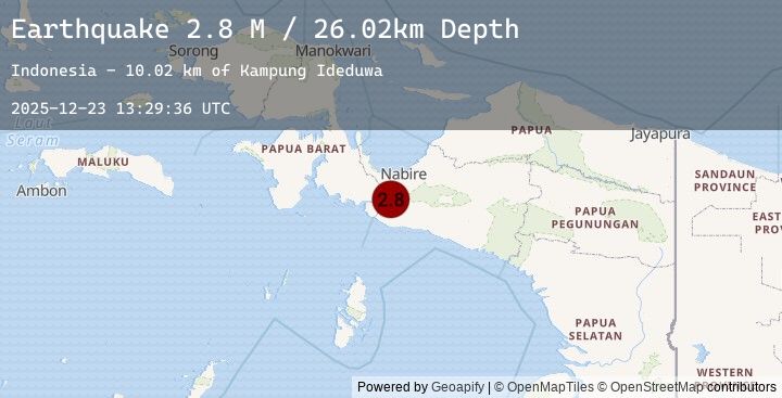 Map of West Papua Region, Indonesia