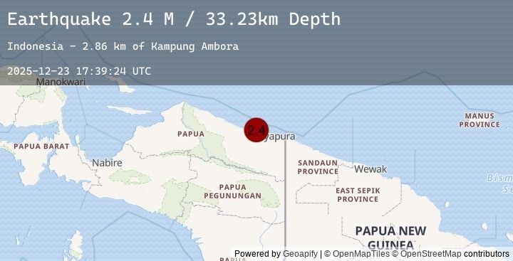 Map of Near North Coast of West Papua