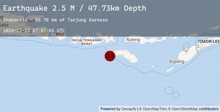 Map of Sumbawa Region, Indonesia