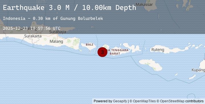 Map of Sumbawa Region, Indonesia