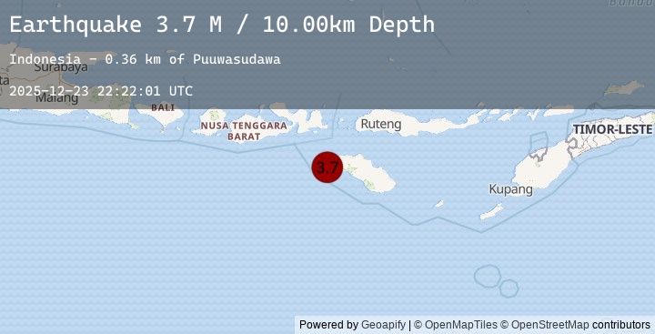 Map of Sumba Region, Indonesia