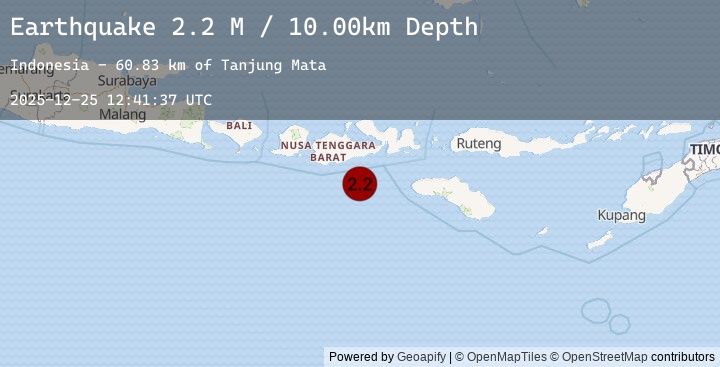 Map of Sumbawa Region, Indonesia