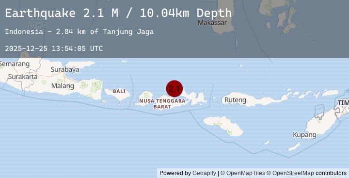 Map of Sumbawa Region, Indonesia