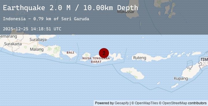 Map of Sumbawa Region, Indonesia